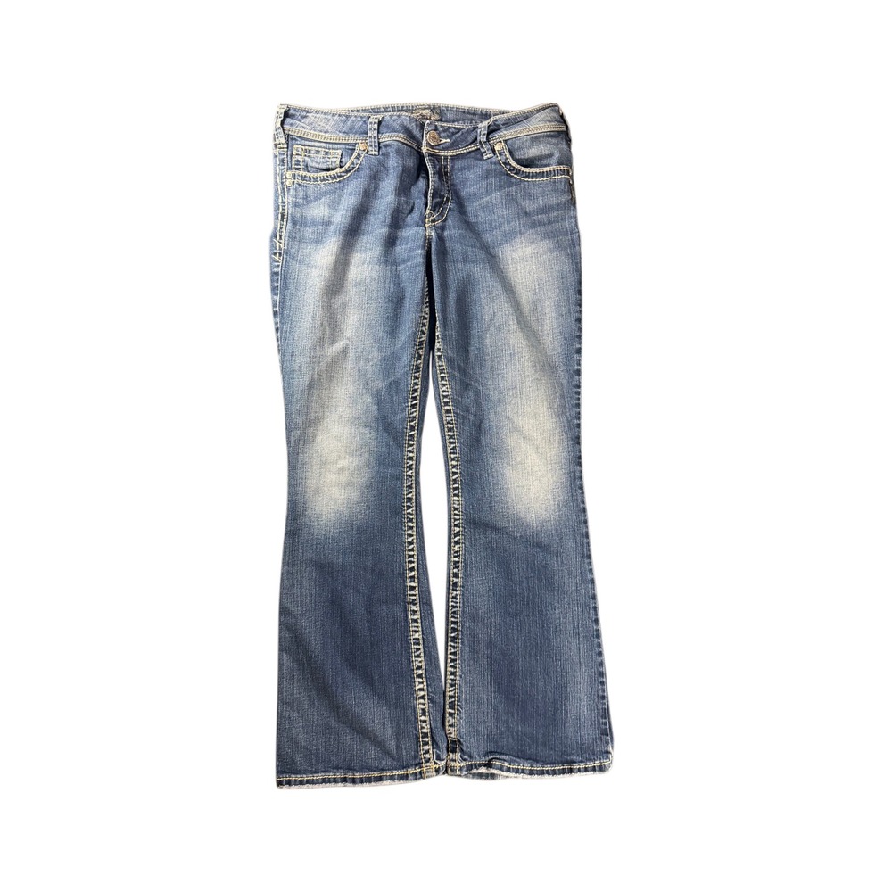 Silver Jeans Co Suki Mid Rise Bootcut Blue Denim Jeans Medium Wash Size 34x29